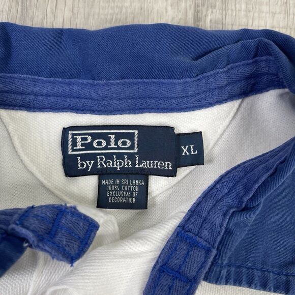 Vtg Polo Ralph Lauren Mens XL Polo Club #2 Big Pony Stripe Embroidered P - Picture 6 of 9